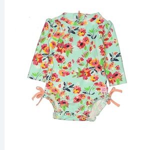 RuffleButts floral swimsuit